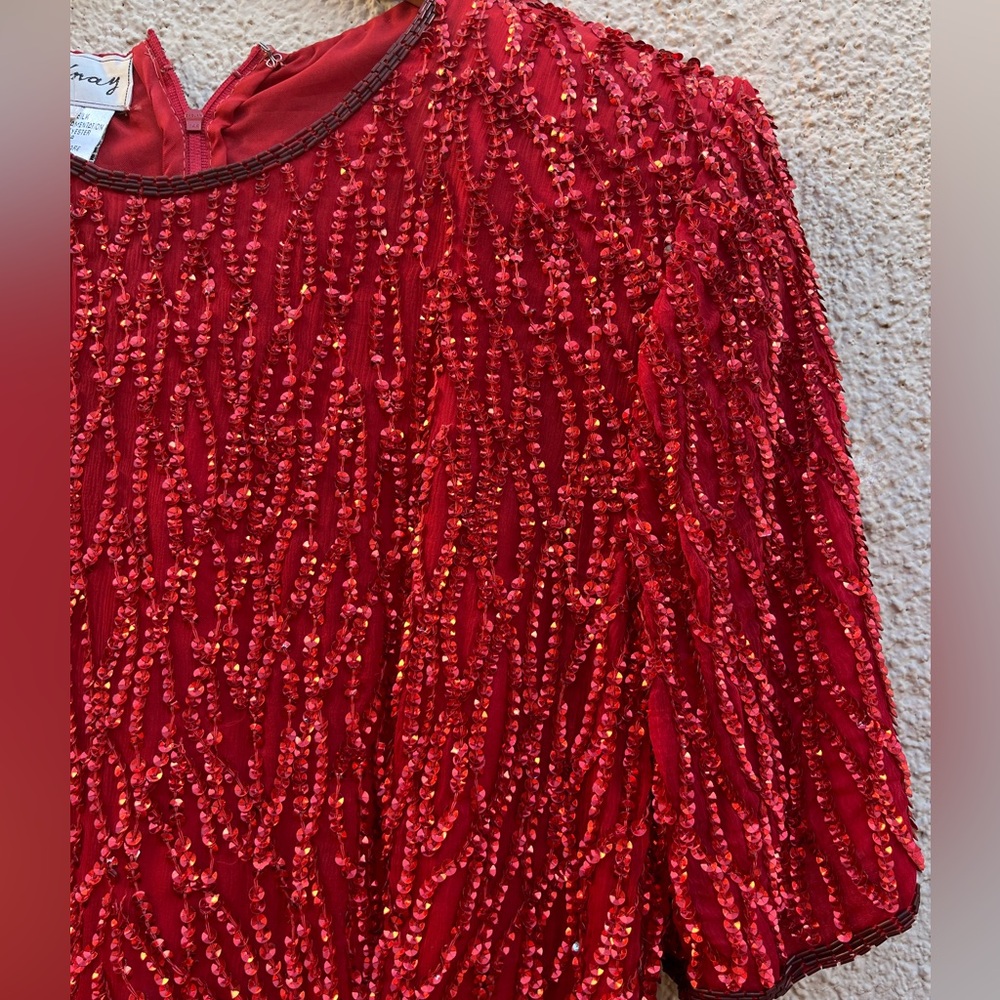 Vintage 80’s/90’s red sequin dress - Picture 6 of 12